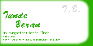tunde beran business card
