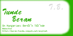 tunde beran business card